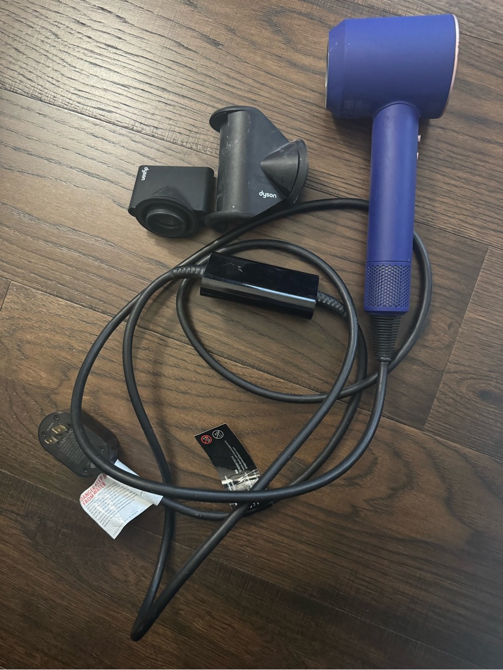 Dyson Purple Hair Dryer with Magnetic Styling Attachments